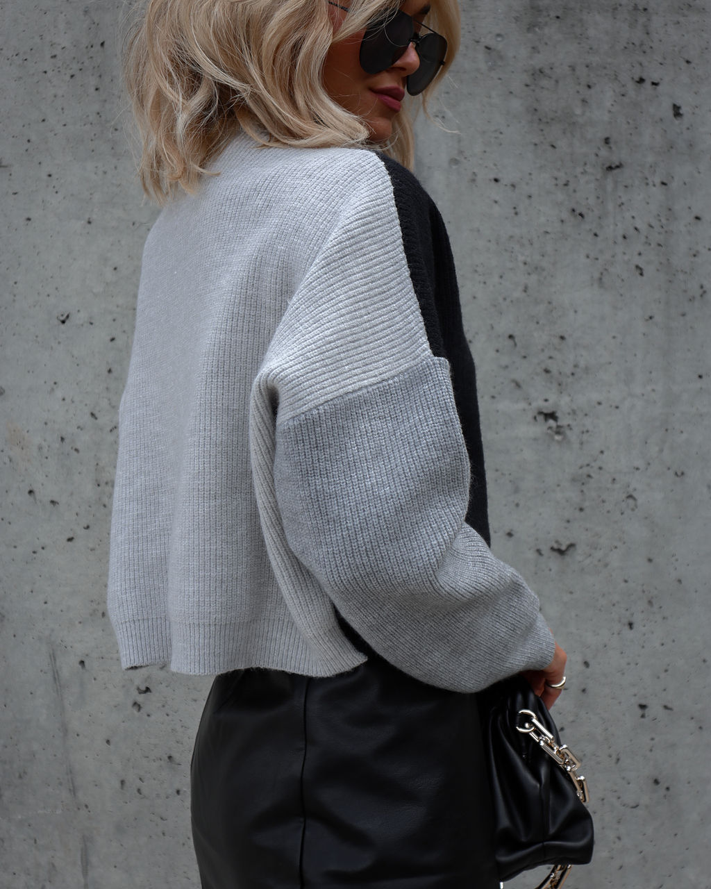 Josephina Colorblock Mock Neck Pullover Sweater
