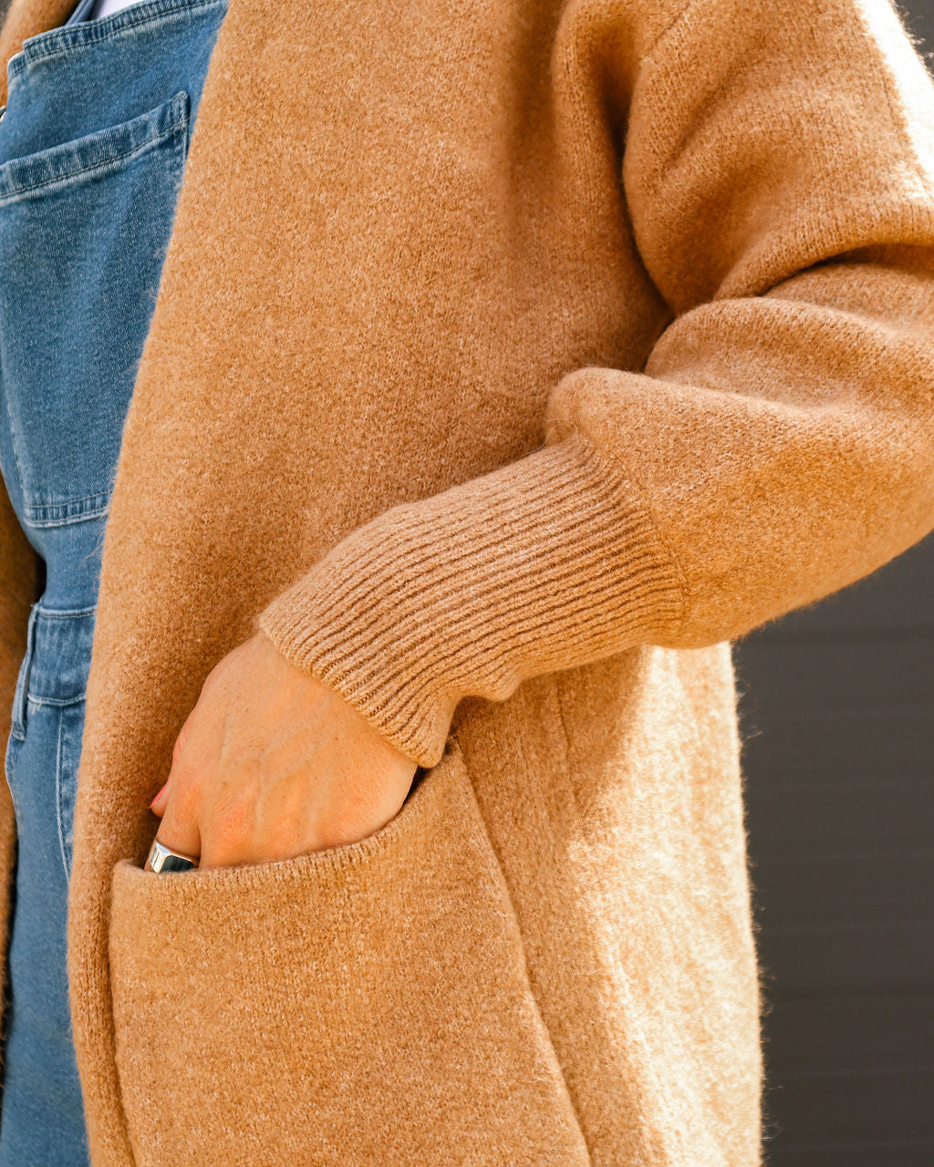Franklin Pocketed Knit Cardigan - Camel