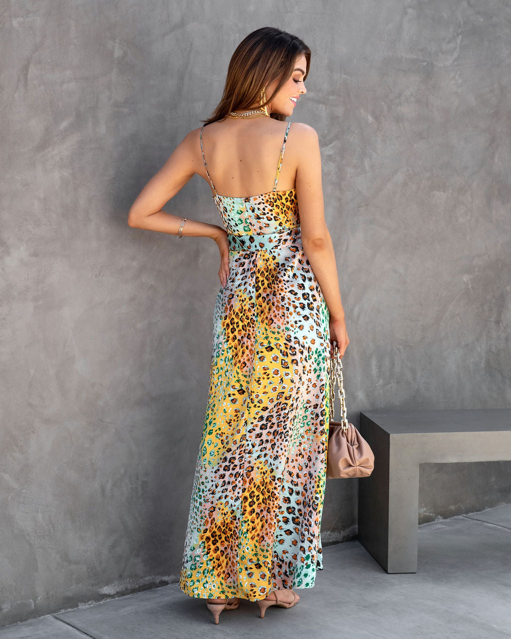 Octtivia Belted Satin Slip Maxi Dress - FINAL SALE