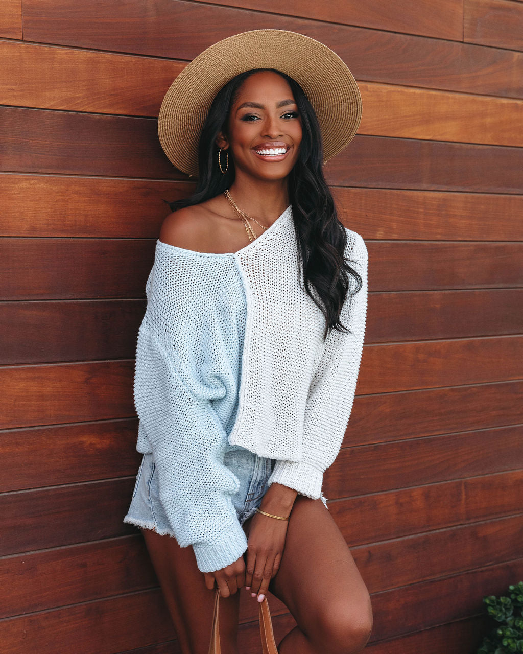 Jeopardized Cotton Knit Sweater - FINAL SALE