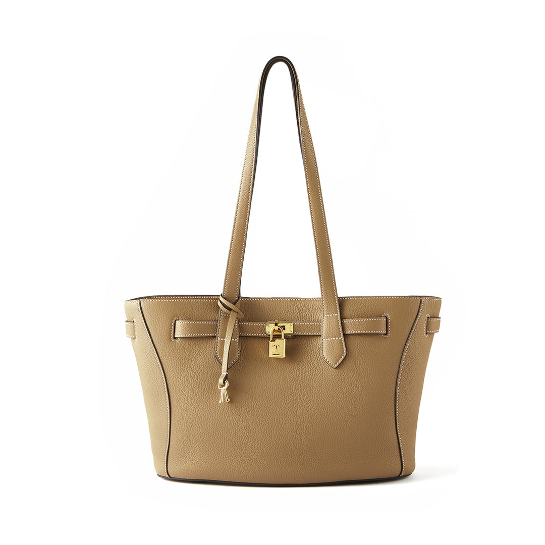 Handmade Milk Tea TOGO Leather Shoulder Tote Bag