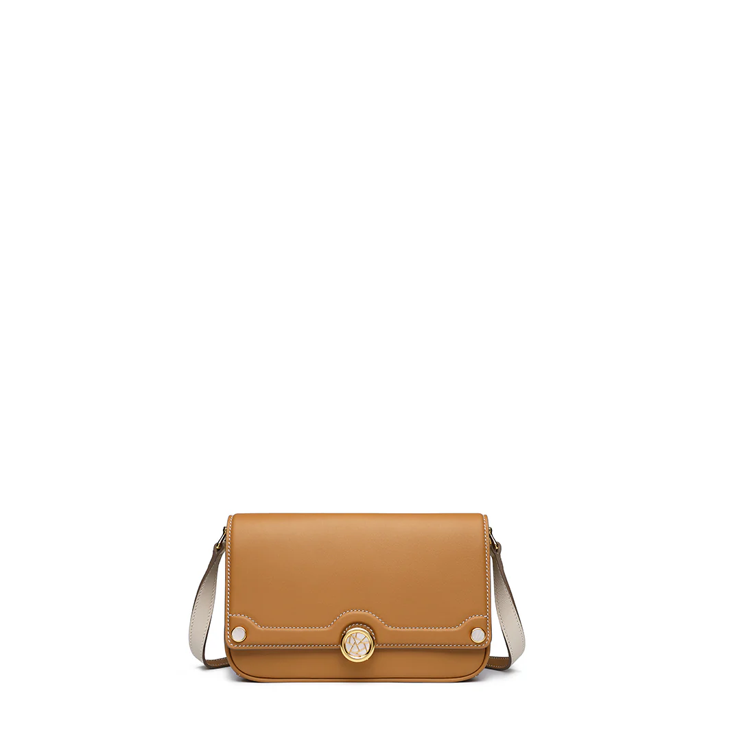 Handmade SWIFT Leather Crossbody Gemini Saddle Bag