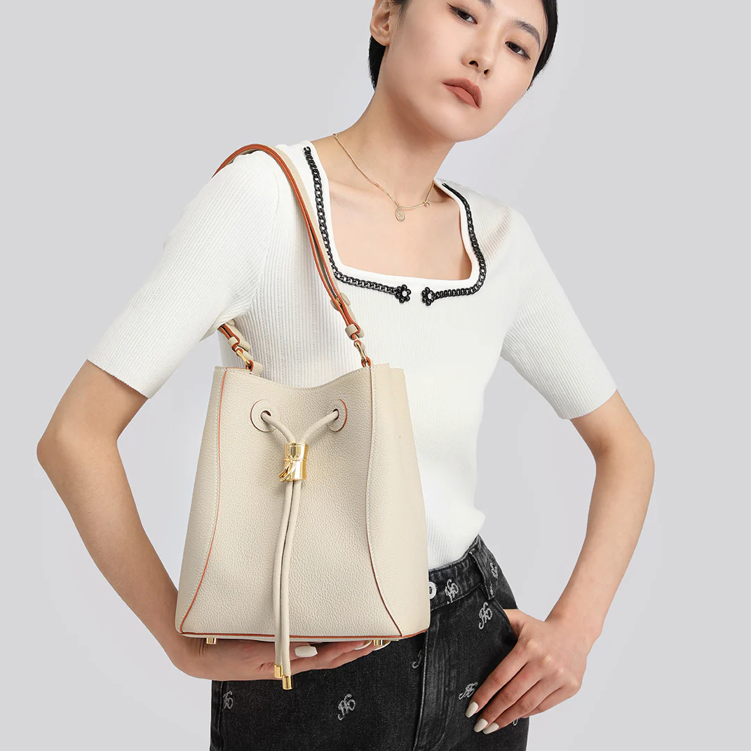Handmade TOGO Leather Shoulder Bucket Bag